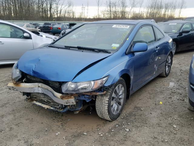 2HGFG12819H530955 - 2009 HONDA CIVIC EX BLUE photo 2