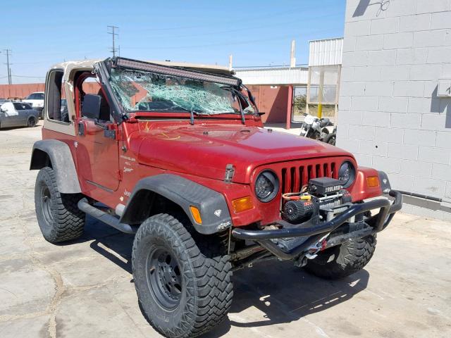 1J4FY19S4XP435788 - 1999 JEEP WRANGLER / RED photo 1