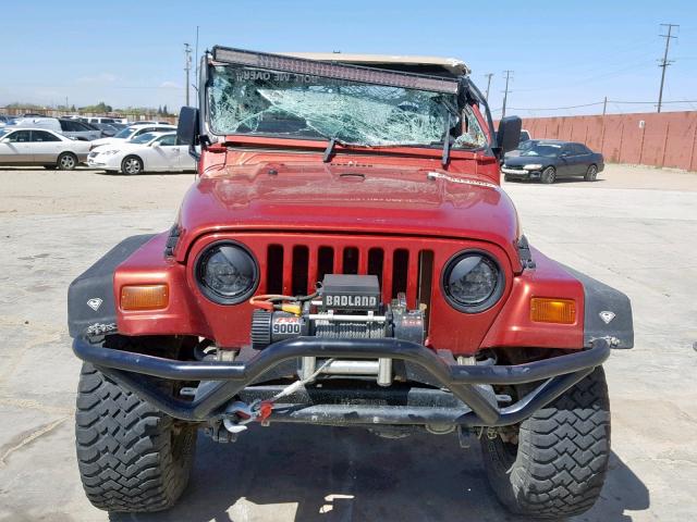 1J4FY19S4XP435788 - 1999 JEEP WRANGLER / RED photo 9