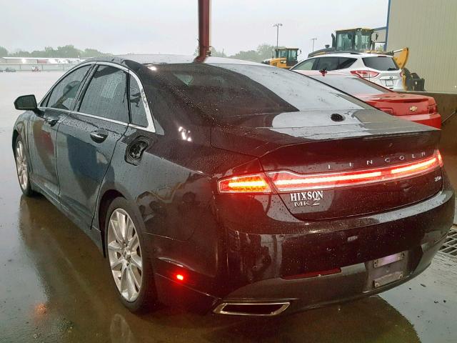 3LN6L2LUXFR624372 - 2015 LINCOLN MKZ HYBRID BLACK photo 3