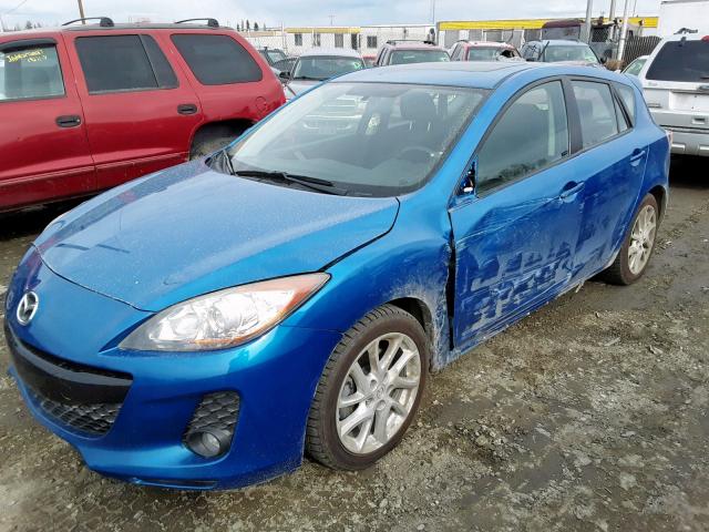 JM1BL1L53C1595907 - 2012 MAZDA 3 S BLUE photo 2