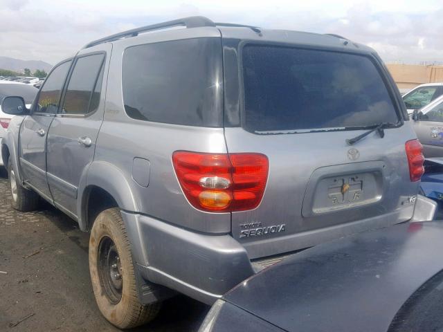 5TDZT38A52S065956 - 2002 TOYOTA SEQUOIA LI SILVER photo 3