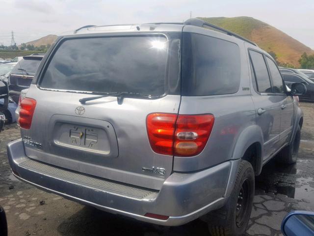 5TDZT38A52S065956 - 2002 TOYOTA SEQUOIA LI SILVER photo 4