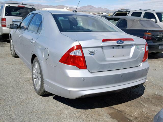 3FADP0L33BR316648 - 2011 FORD FUSION HYB SILVER photo 3