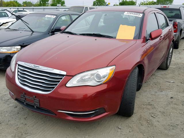 1C3CCBAB0DN670192 - 2013 CHRYSLER 200 LX RED photo 2