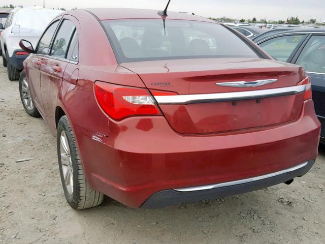 1C3CCBAB0DN670192 - 2013 CHRYSLER 200 LX RED photo 3