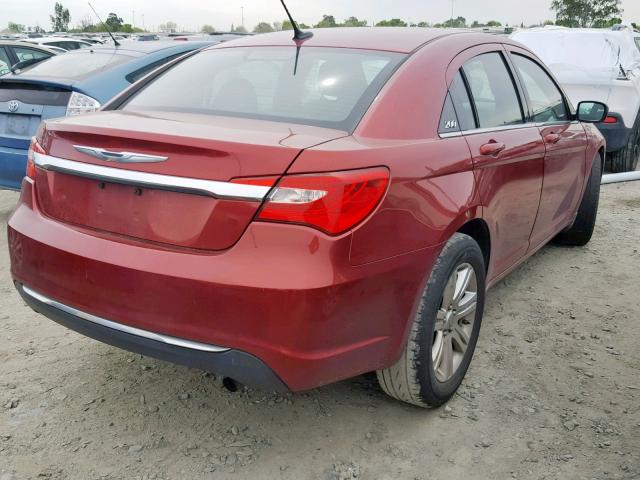 1C3CCBAB0DN670192 - 2013 CHRYSLER 200 LX RED photo 4