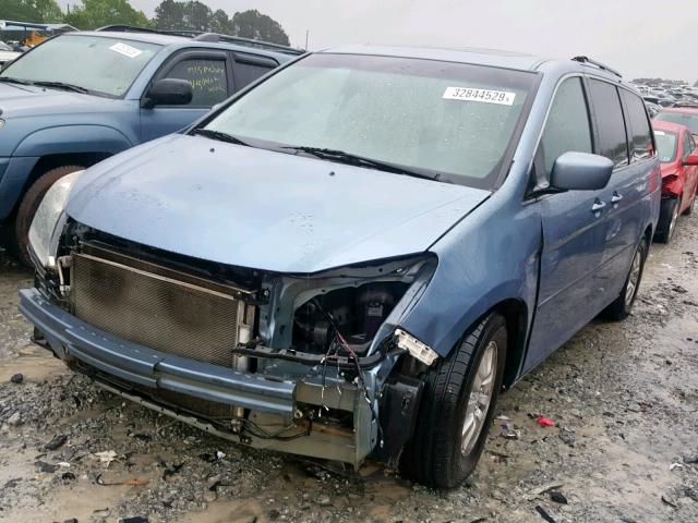 5FNRL3H75AB020149 - 2010 HONDA ODYSSEY EX BLUE photo 2