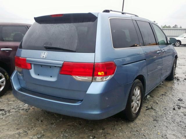 5FNRL3H75AB020149 - 2010 HONDA ODYSSEY EX BLUE photo 4