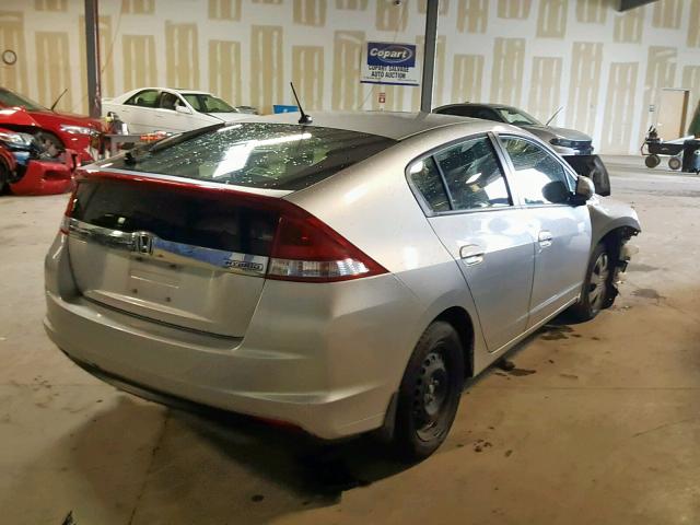 JHMZE2H51CS001198 - 2012 HONDA INSIGHT LX SILVER photo 4