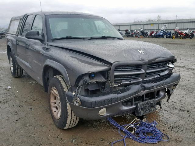 1B7HL38NX2S528938 - 2002 DODGE DAKOTA QUA GRAY photo 1