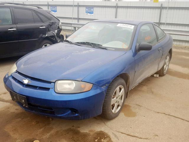 1G1JF12F537356717 - 2003 CHEVROLET CAVALIER L BLUE photo 2