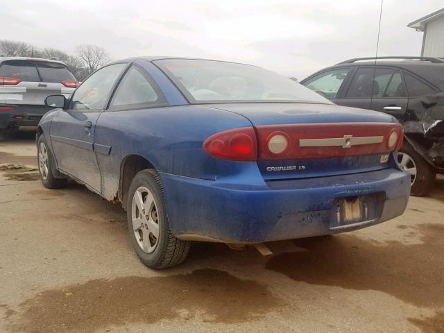 1G1JF12F537356717 - 2003 CHEVROLET CAVALIER L BLUE photo 3