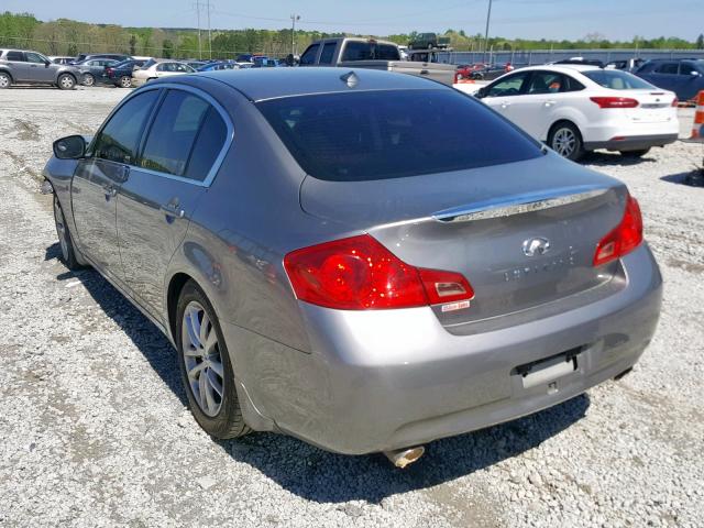 JNKCV61E59M013844 - 2009 INFINITI G37 BASE GRAY photo 3