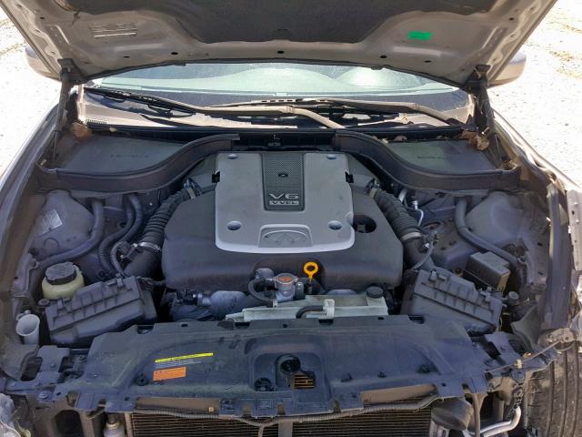 JNKCV61E59M013844 - 2009 INFINITI G37 BASE GRAY photo 7