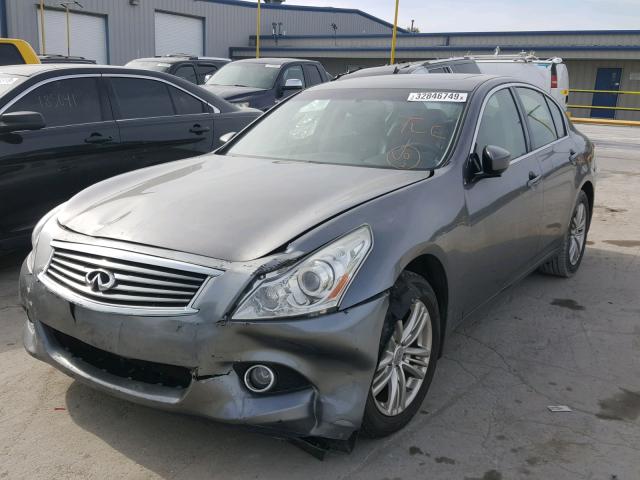 JN1CV6ARXDM767175 - 2013 INFINITI G37 GRAY photo 2