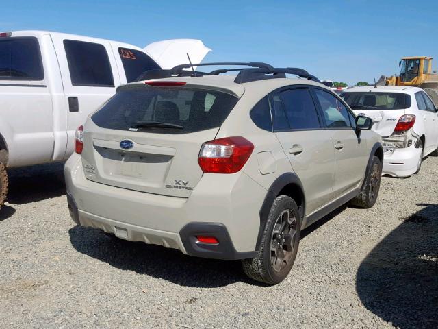 JF2GPAMC8FH247475 - 2015 SUBARU XV CROSSTR TAN photo 4