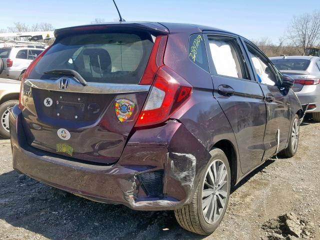 3HGGK5H82FM717832 - 2015 HONDA FIT EX PURPLE photo 4