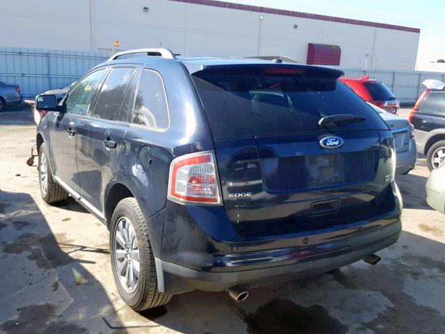 2FMDK4JC1ABB40534 - 2010 FORD EDGE SEL BLUE photo 3