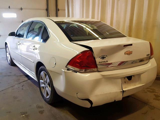 2G1WF5EK0B1219265 - 2011 CHEVROLET IMPALA LS WHITE photo 3