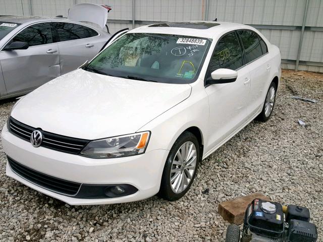 3VWLL7AJ4DM244173 - 2013 VOLKSWAGEN JETTA TDI WHITE photo 2