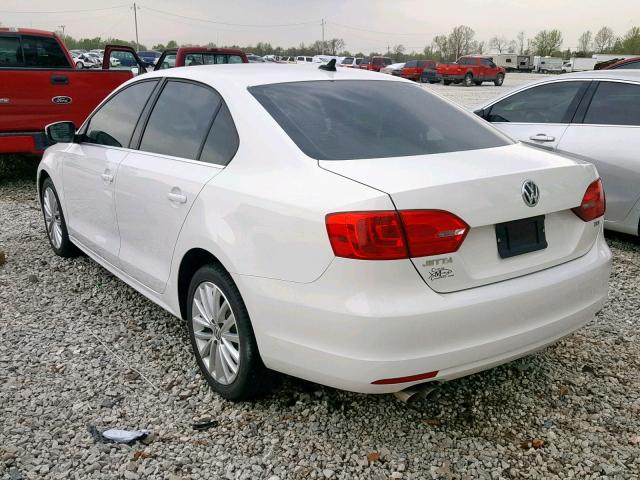 3VWLL7AJ4DM244173 - 2013 VOLKSWAGEN JETTA TDI WHITE photo 3