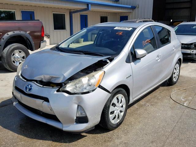 JTDKDTB35C1010981 - 2012 TOYOTA PRIUS C SILVER photo 2