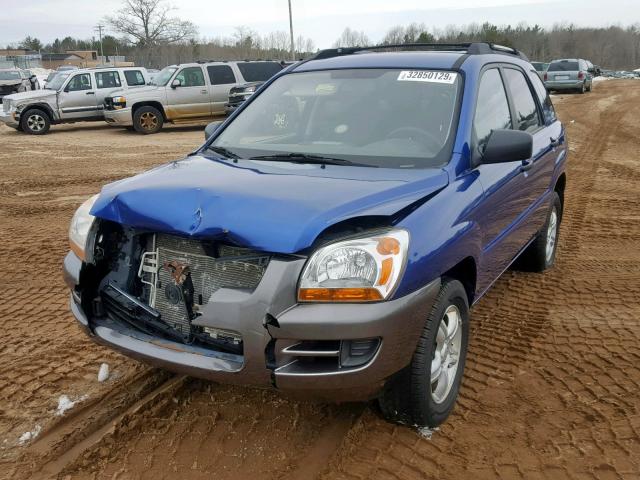 KNDJE723X87508050 - 2008 KIA SPORTAGE E BLUE photo 2