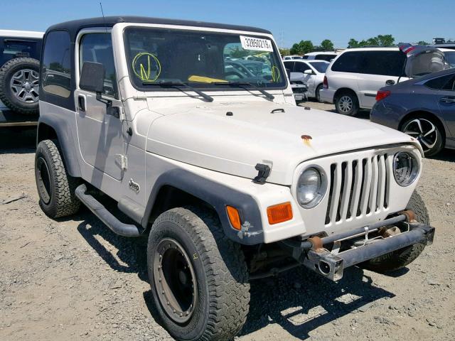 1J4FA49S51P334191 - 2001 JEEP WRANGLER / WHITE photo 1