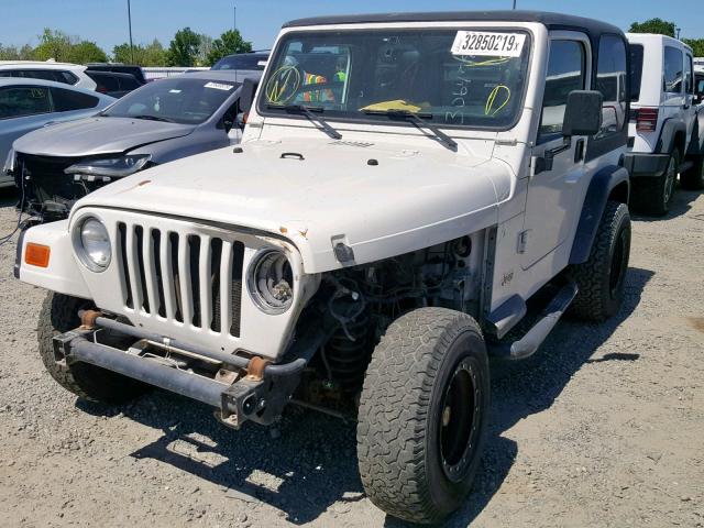 1J4FA49S51P334191 - 2001 JEEP WRANGLER / WHITE photo 2