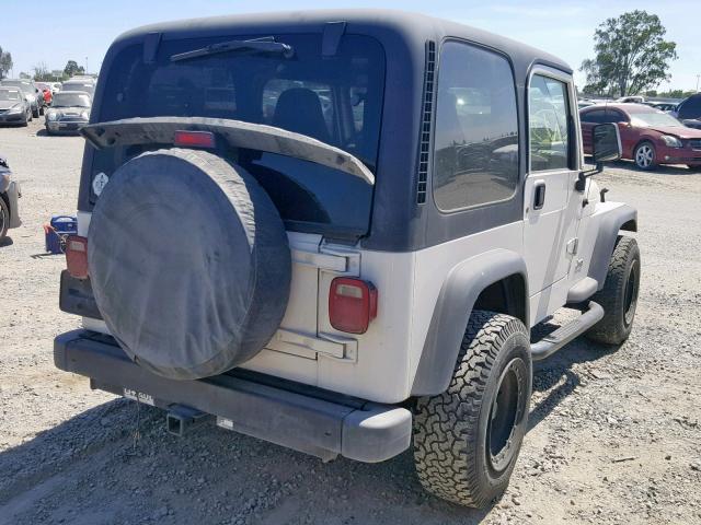 1J4FA49S51P334191 - 2001 JEEP WRANGLER / WHITE photo 4