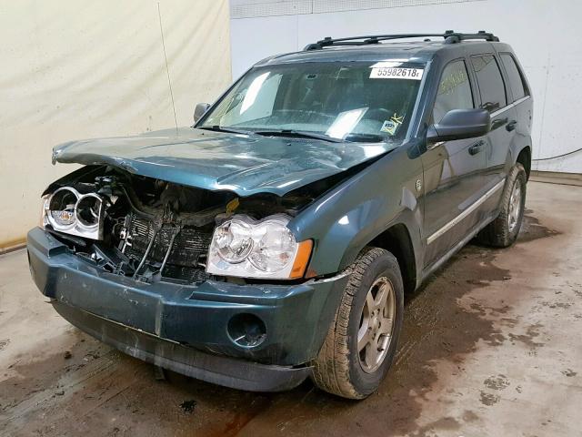 1J4HR58N45C731021 - 2005 JEEP GRAND CHER GREEN photo 2