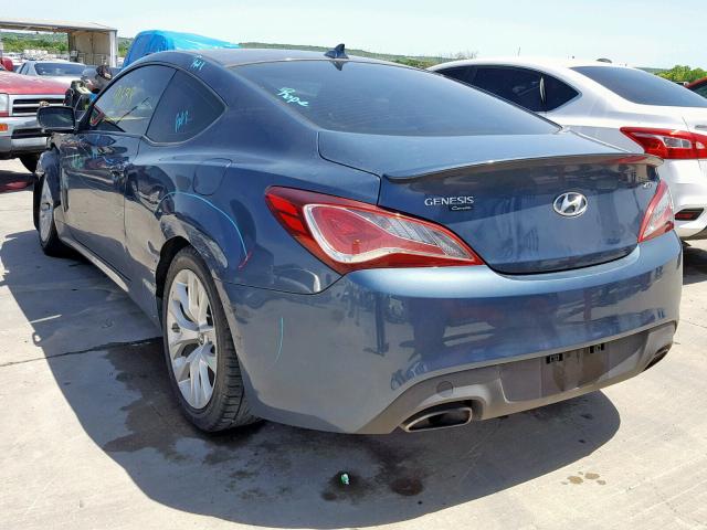 KMHHT6KD0DU094422 - 2013 HYUNDAI GENESIS CO BLUE photo 3