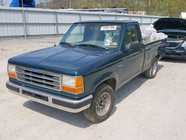 1FTCR10A4NUD49034 - 1992 FORD RANGER GREEN photo 2