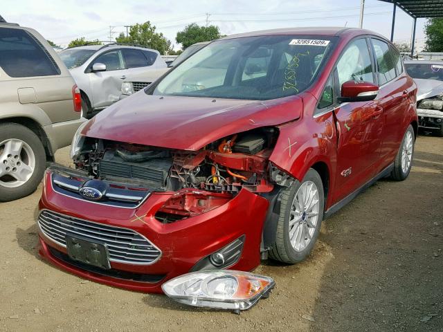 1FADP5CU5EL508436 - 2014 FORD C-MAX PREM BURGUNDY photo 2