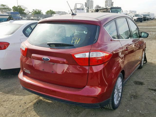 1FADP5CU5EL508436 - 2014 FORD C-MAX PREM BURGUNDY photo 4