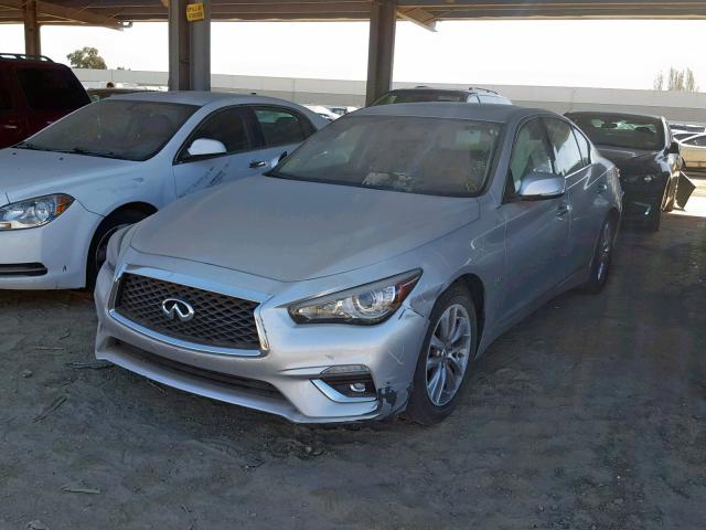 JN1EV7AP0JM364802 - 2018 INFINITI Q50 LUXE SILVER photo 2