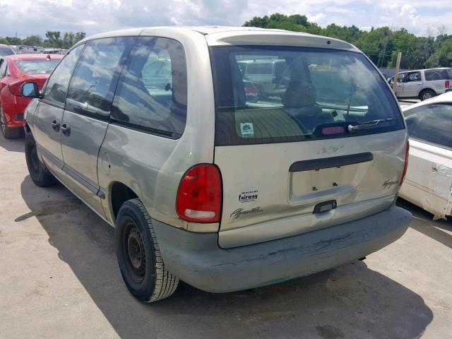 2P4FP2534XR473903 - 1999 PLYMOUTH VOYAGER TAN photo 3