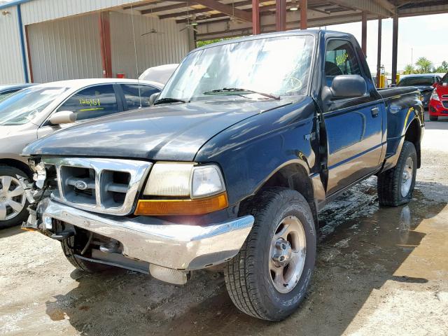 1FTYR11XXXPA62985 - 1999 FORD RANGER BLACK photo 2