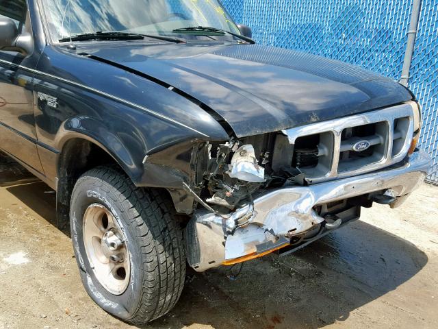 1FTYR11XXXPA62985 - 1999 FORD RANGER BLACK photo 9