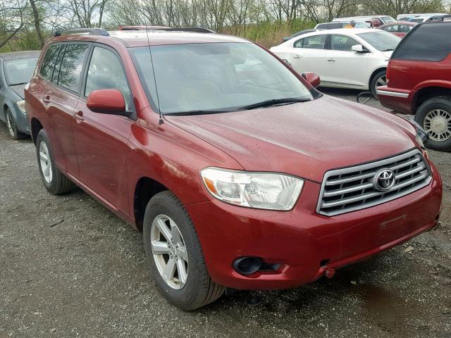 JTEES41A192148749 - 2009 TOYOTA HIGHLANDER BURGUNDY photo 1