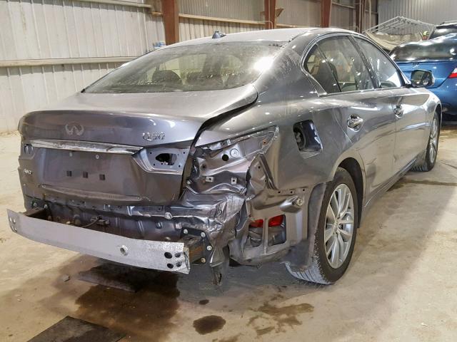 JN1BV7AR9FM396658 - 2015 INFINITI Q50 BASE GRAY photo 4