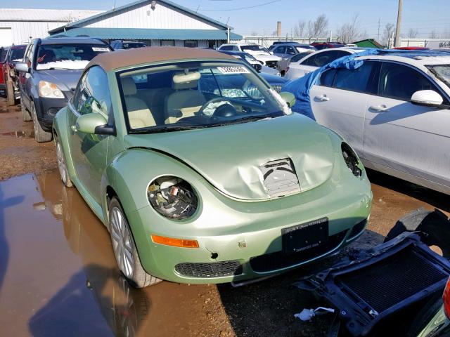 3VWRF31Y08M411321 - 2008 VOLKSWAGEN NEW BEETLE მწვანე ფოტო 1