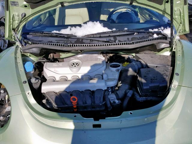 3VWRF31Y08M411321 - 2008 VOLKSWAGEN NEW BEETLE მწვანე ფოტო 7