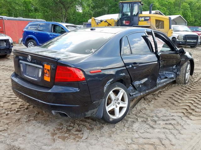 19UUA66265A061060 - 2005 ACURA TL BLACK photo 4