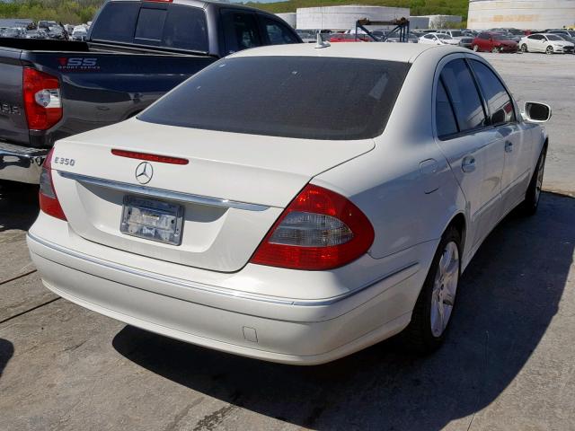 WDBUF56X67B087112 - 2007 MERCEDES-BENZ E 350 WHITE photo 4