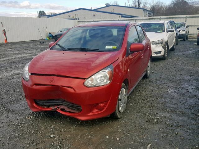 ML32A3HJ2FH054823 - 2015 MITSUBISHI MIRAGE DE RED photo 2