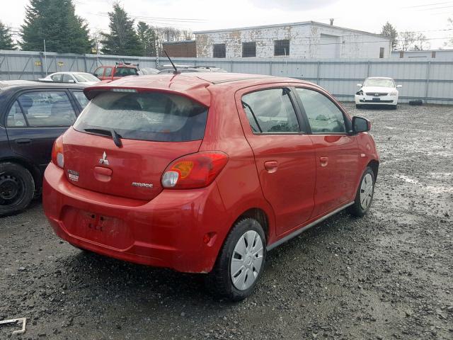 ML32A3HJ2FH054823 - 2015 MITSUBISHI MIRAGE DE RED photo 4