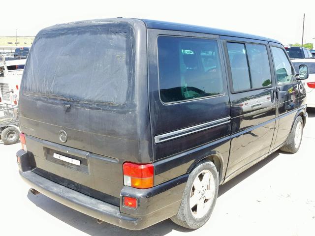 WV2KB47051H130599 - 2001 VOLKSWAGEN EUROVAN GL BLACK photo 4