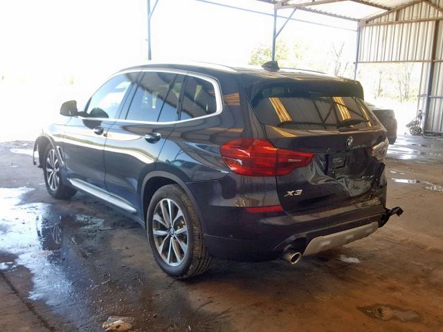 5UXTR9C57KLD97420 - 2019 BMW X3 XDRIVE3 GRAY photo 3